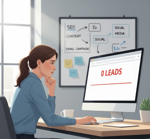 Frustrated Business Owner Facing Zero Website Leads